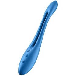 Vibrator multifuncțional din silicon medical, albastru