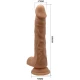 Vibrator realist cu vibrații și rotație, TPR, maro deschis, 20 cm