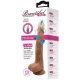 Vibrator realist cu vibrații și rotație, TPR, maro deschis, 20 cm
