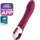 Vibrator G-spot încălzit din silicon, negru