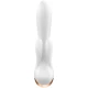 Vibrator rabbit dublu flexibil din silicon, alb