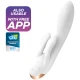 Vibrator rabbit dublu flexibil din silicon, alb