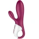 Vibrator G-spot și clitoridian cu încălzire, silicon, roz