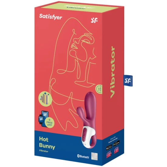 Vibrator G-spot și clitoridian cu încălzire, silicon, roz