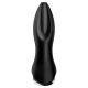 Plug anal vibrator rotativ din silicon, negru, universal