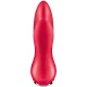 Plug anal vibrator rotativ din silicon, roșu, universal