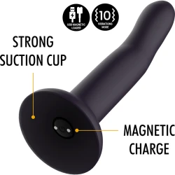 Dildo vibrator din silicon, mov schimbător, S