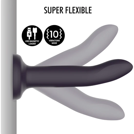 Dildo vibrator din silicon, mov schimbător, S