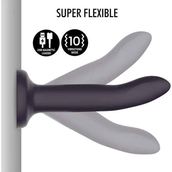 Dildo vibrator din silicon termocromic, mov, mărimea L