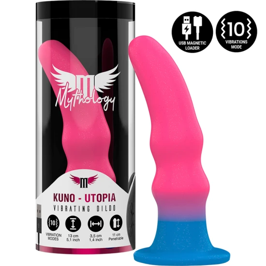 Dildo vibrator din silicon, multicolor, S
