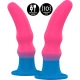 Dildo vibrator din silicon, multicolor, S