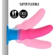 Dildo vibrator din silicon, multicolor, S
