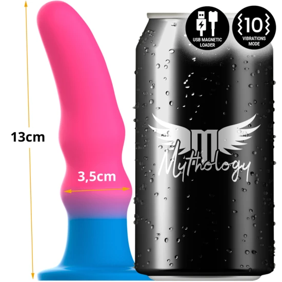 Dildo vibrator din silicon, multicolor, S