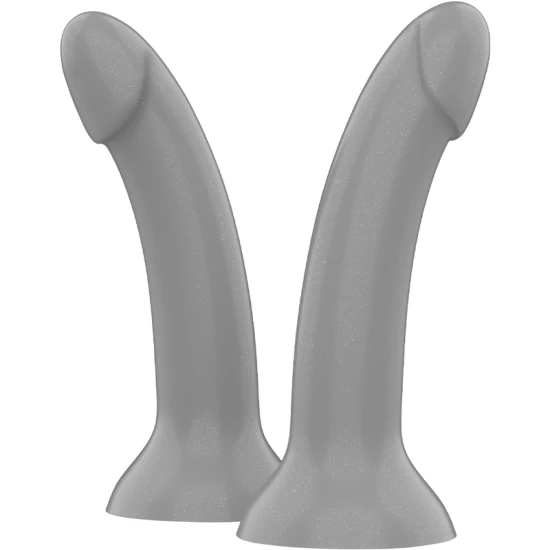 Dildo fantasy Rune Majestic din silicon, argintiu, S