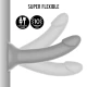 Dildo vibrator din silicon, argintiu, S, compatibil Watchme