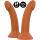Dildo vibrator cu ventuză din silicon, auriu, M
