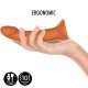 Dildo vibrator cu ventuză din silicon, auriu, M