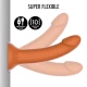 Dildo vibrator cu ventuză din silicon, auriu, M