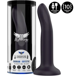 Dildo vibrator din silicon termocromic, mov, mărimea L