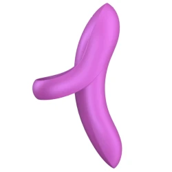 Vibrator de deget din silicon, roz