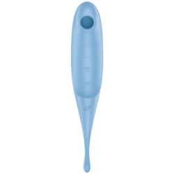 Stimulator și vibrator Air-Pulse Twirling Pro, albastru