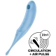 Stimulator și vibrator Air-Pulse Twirling Pro, albastru