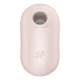 Stimulator clitoridian cu aer și vibrator din silicon, bej
