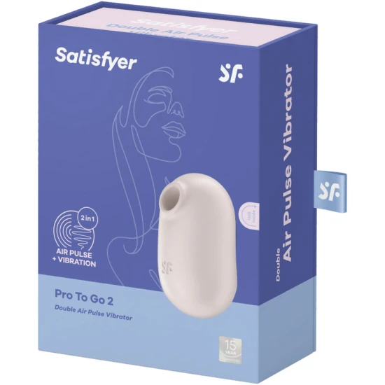 Stimulator clitoridian cu aer și vibrator din silicon, bej