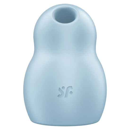 Stimulator și vibrator cu aer pulsatoriu dublu, albastru