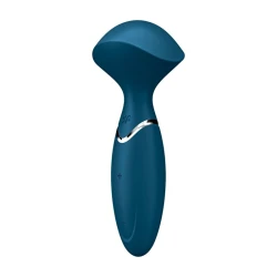 Vibrator tip wand Mini Wand-er din silicon, albastru