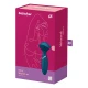 Vibrator tip wand Mini Wand-er din silicon, albastru