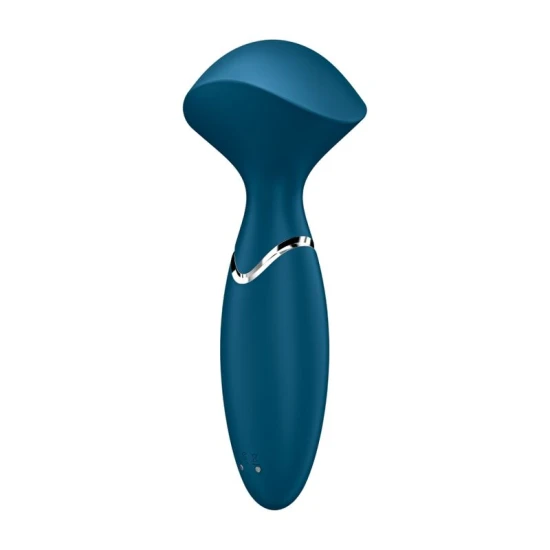 Vibrator tip wand Mini Wand-er din silicon, albastru
