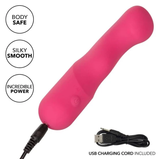 Masajer Curvy din silicon lichid, roz