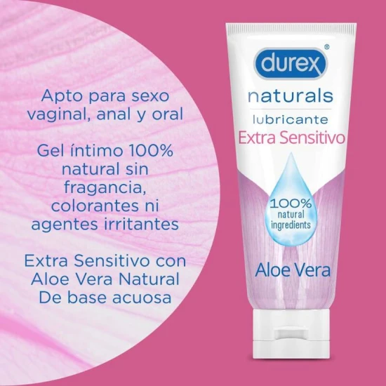 DUREX - Lubrifiant Tip Produs Naturals Extra Sensitive, 100 ml