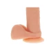 Dildo realist din silicon 20,5 cm cu bile, culoare piele