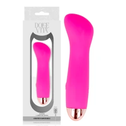 Vibrator reîncărcabil din silicon roz, 7 viteze