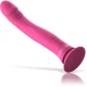 Vibrator dildo din silicon roz, 11 cm, cu ventuză