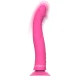 Vibrator dildo din silicon roz, 11 cm, cu ventuză