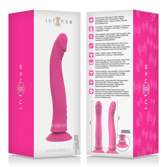 Vibrator dildo din silicon roz, 11 cm, cu ventuză