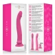 Vibrator dildo din silicon roz, 11 cm, cu ventuză