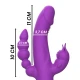 Vibrator Rabbit Triple Motor din silicon, mov