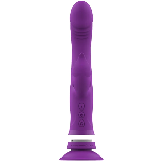 Vibrator Rabbit Triple Motor din silicon, mov