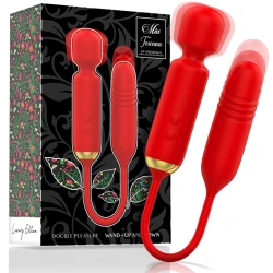 Wand dublu de plăcere din silicon, negru, universal