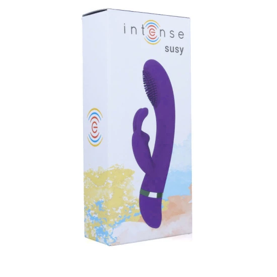 Vibrator rabbit din silicon, lila, flexibil
