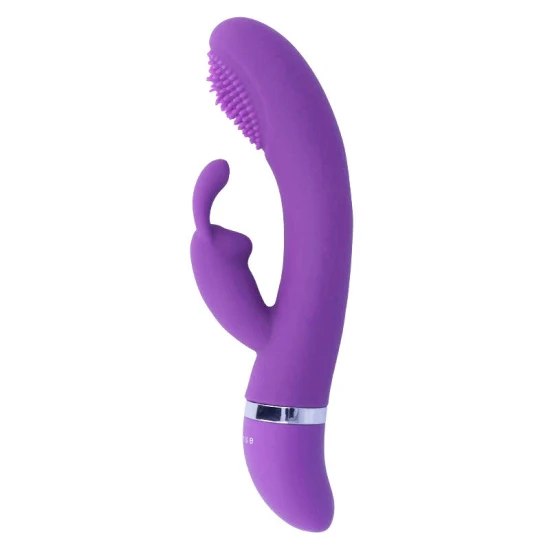 Vibrator rabbit din silicon, lila, flexibil