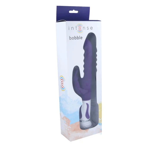 Vibrator rotativ Bobble din silicon, lila