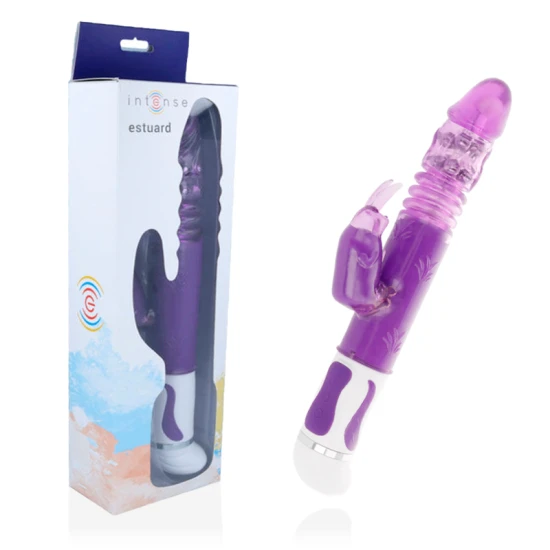 Vibrator rabbit din material sigur, lila, 30 cm