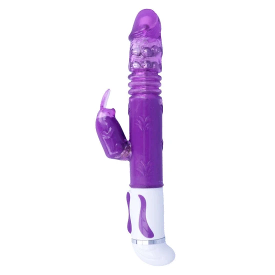 Vibrator rabbit din material sigur, lila, 30 cm
