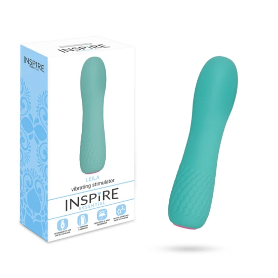 Vibrator reîncărcabil din silicon, turcoaz