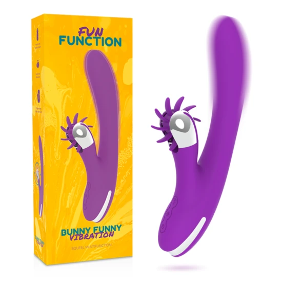 Stimulator clitoridian Bunny Funny Vibration 2.0 din silicon, roz